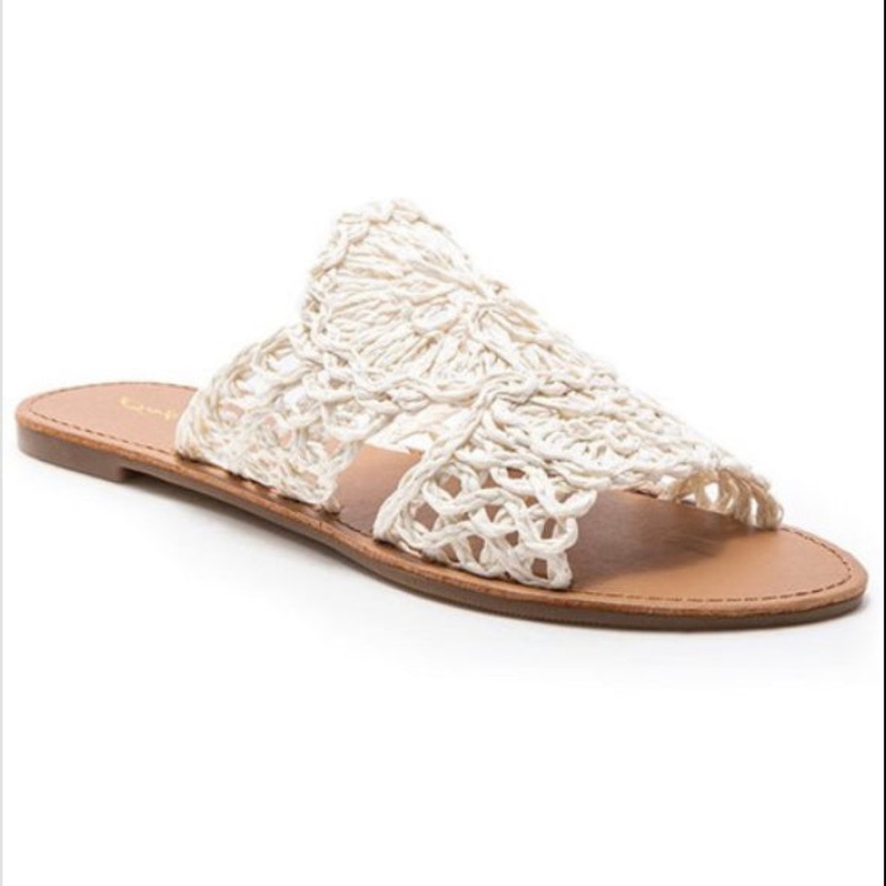 Women's Cream Woven Sandals